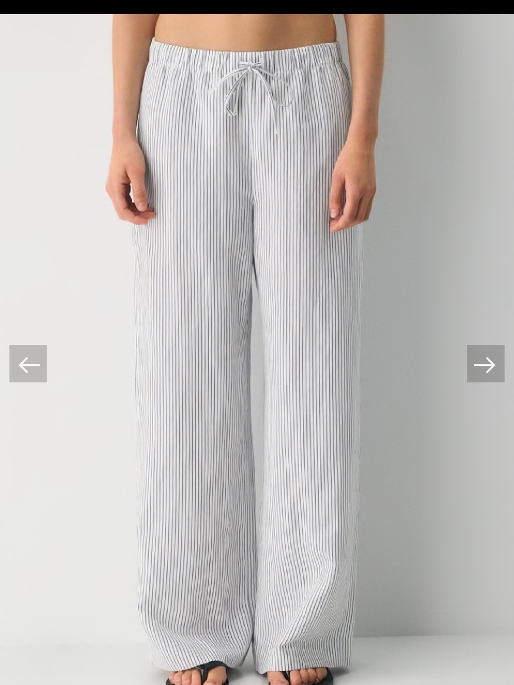 Aritzia The Lodge Pant~CruiseLinen~ Miln Stripe W/Hrbr Nv Sz S